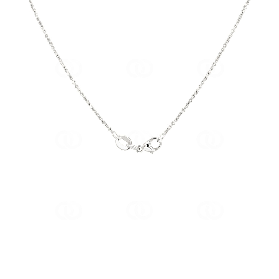 Rundankerkette 750/18 K Weissgold 1.1mm