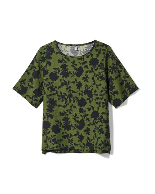 Haut de forme féminin Lara feuilles vert