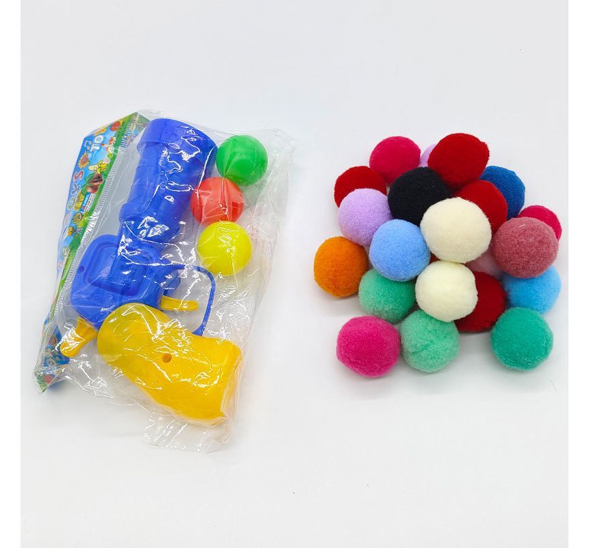 Everlupid - Plastic Ball Launcher Huisdier Speelgoed / Pluche Bal / Set