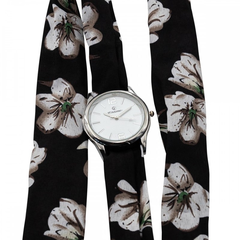 Montre Femme CHTIME bracelet Tissu Noir
