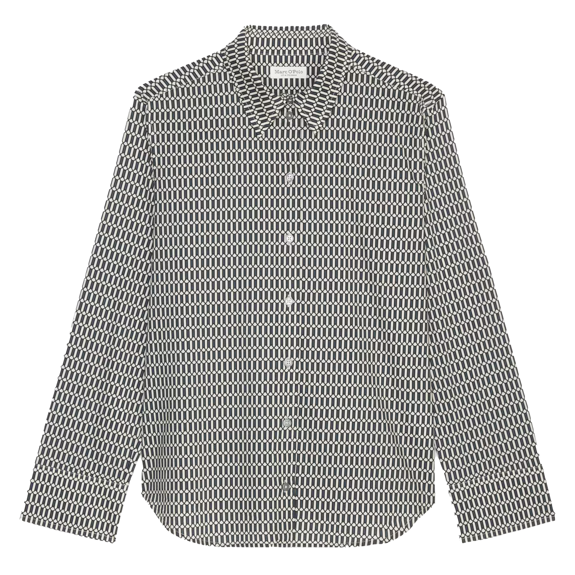 Chemise col classique droite en coton bio | Multicolore