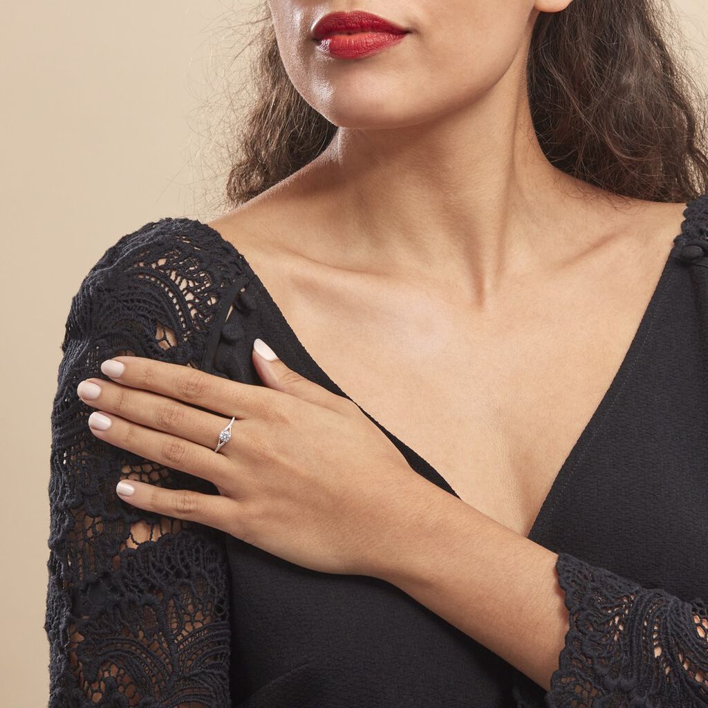 Bague Solitaire Jessa Or Jaune Oxyde De Zirconium