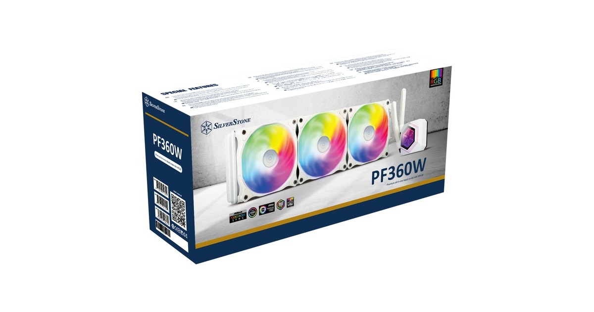 SilverStoneSST-PF360W-ARGB-V2 waterkoeling  (Wit, Incl. RGB controller)