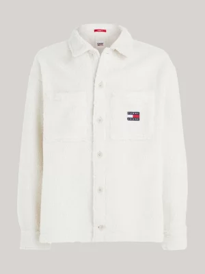 Camisa Sherpa Casual com Distintivo