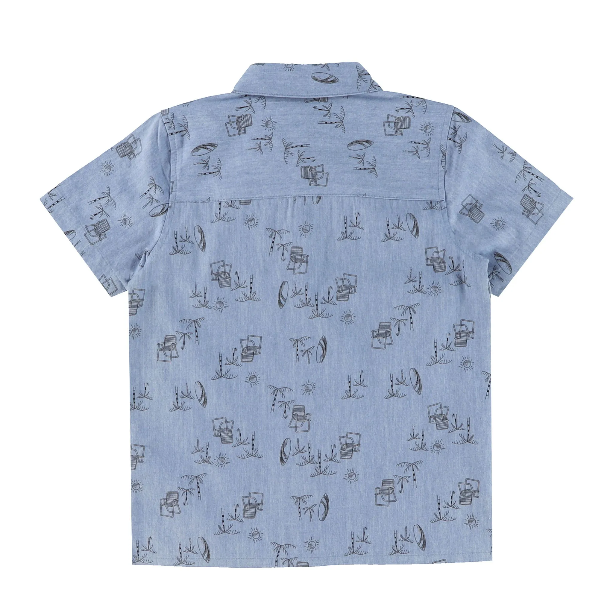 Chat Botté Chemise Imprimé Tiki Vibe 2-8ans