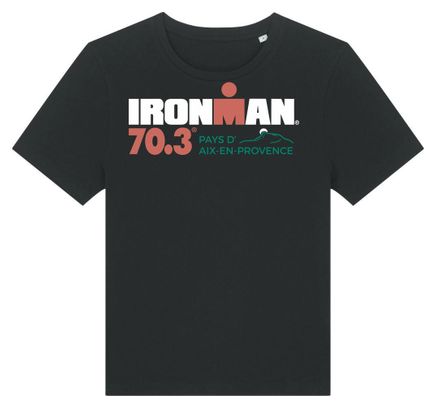 T-Shirt Manches Courtes Ironman 70.3 Aix En Provence Noir Femme