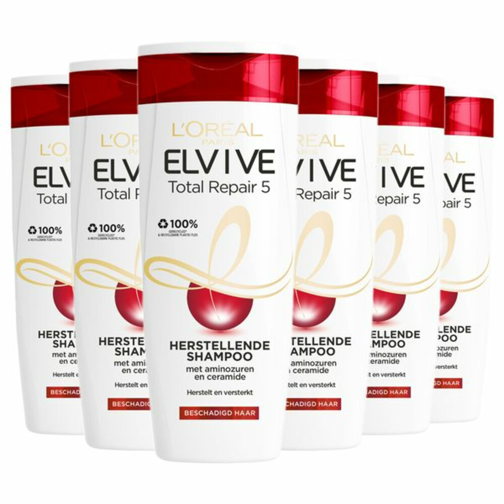 6x L'Oréal Elvive Total Repair 5 Shampoo250 ml