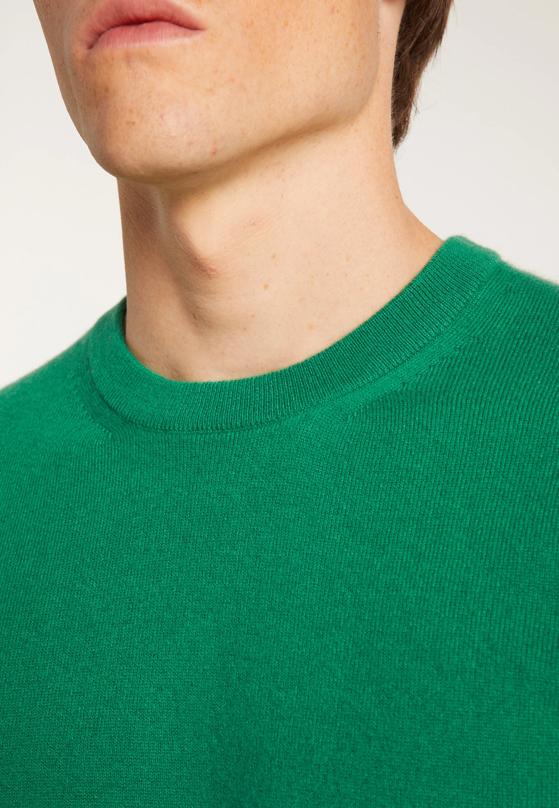 EVAINAH24 - Pull col rond en cachemire | Vert