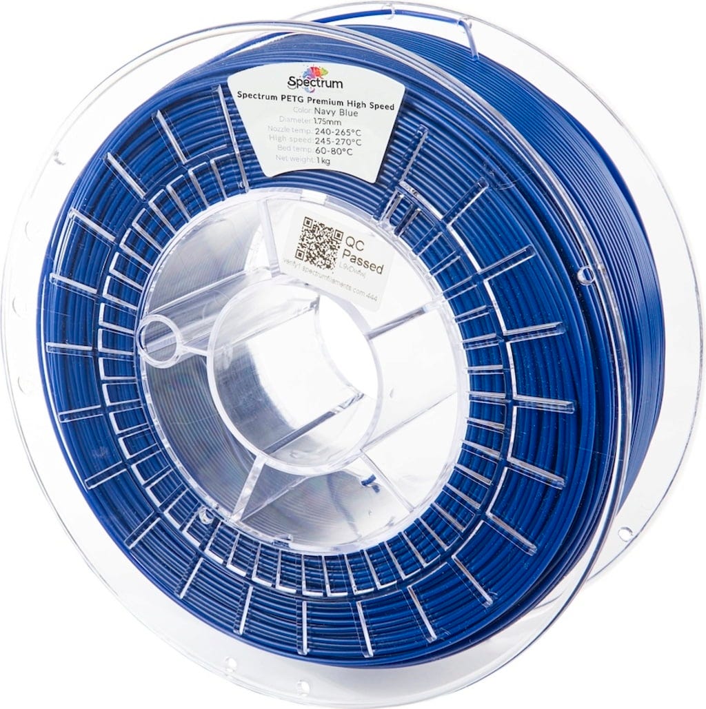 Spectrum  PETG Premium High Speed Navy Blue, 1,75 mm / 1000 g    Der Turbo für den 3D Druck in Navy Blue