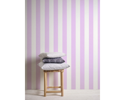 Vliesbehang 38148-1 Little Love blokstrepen roze wit