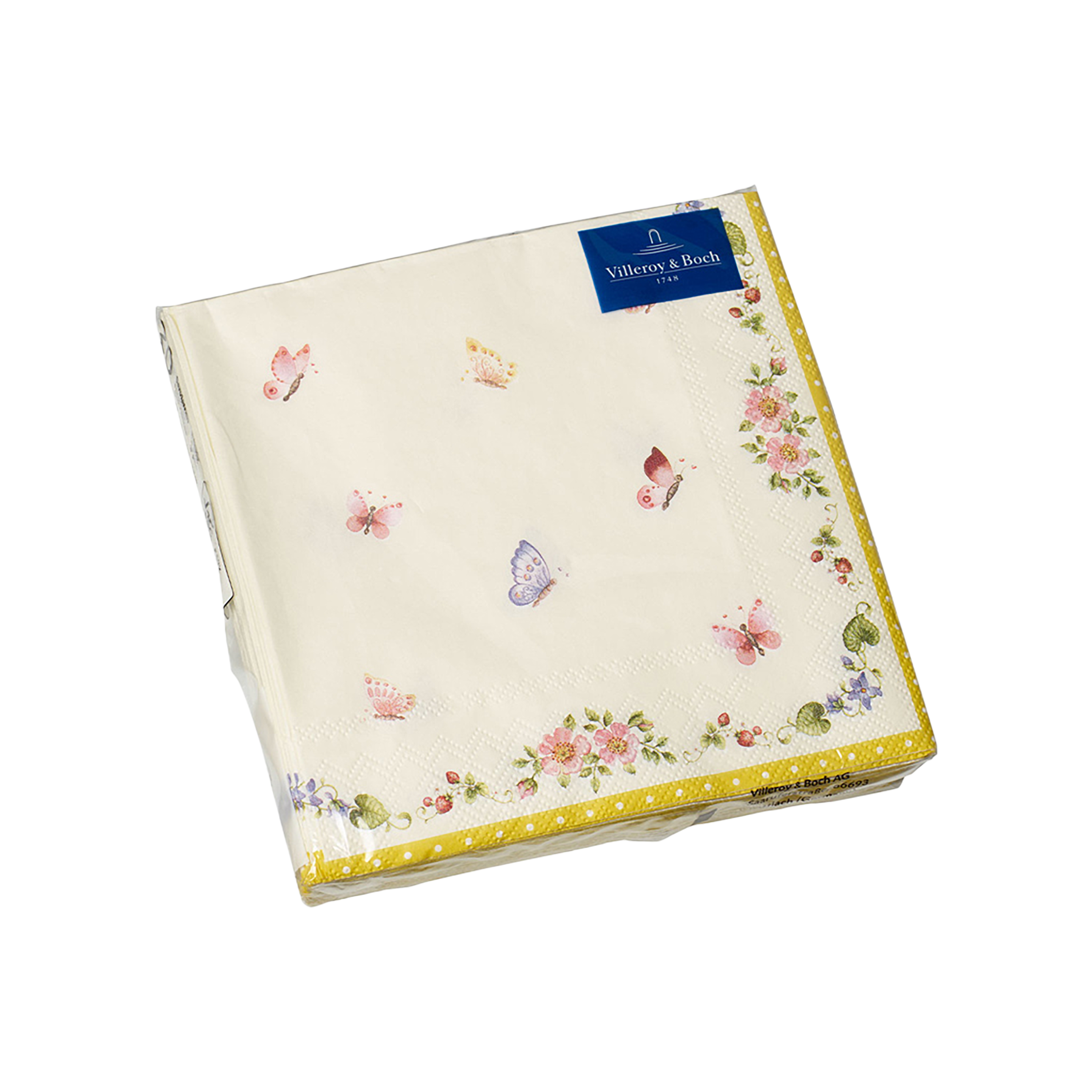 Spring Fantasy Napkins White, 9.9'' x 9.9'' x '', paper