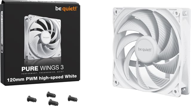 be quiet! PURE WINGS 3 120mm high speed PWM blæser (hvid)