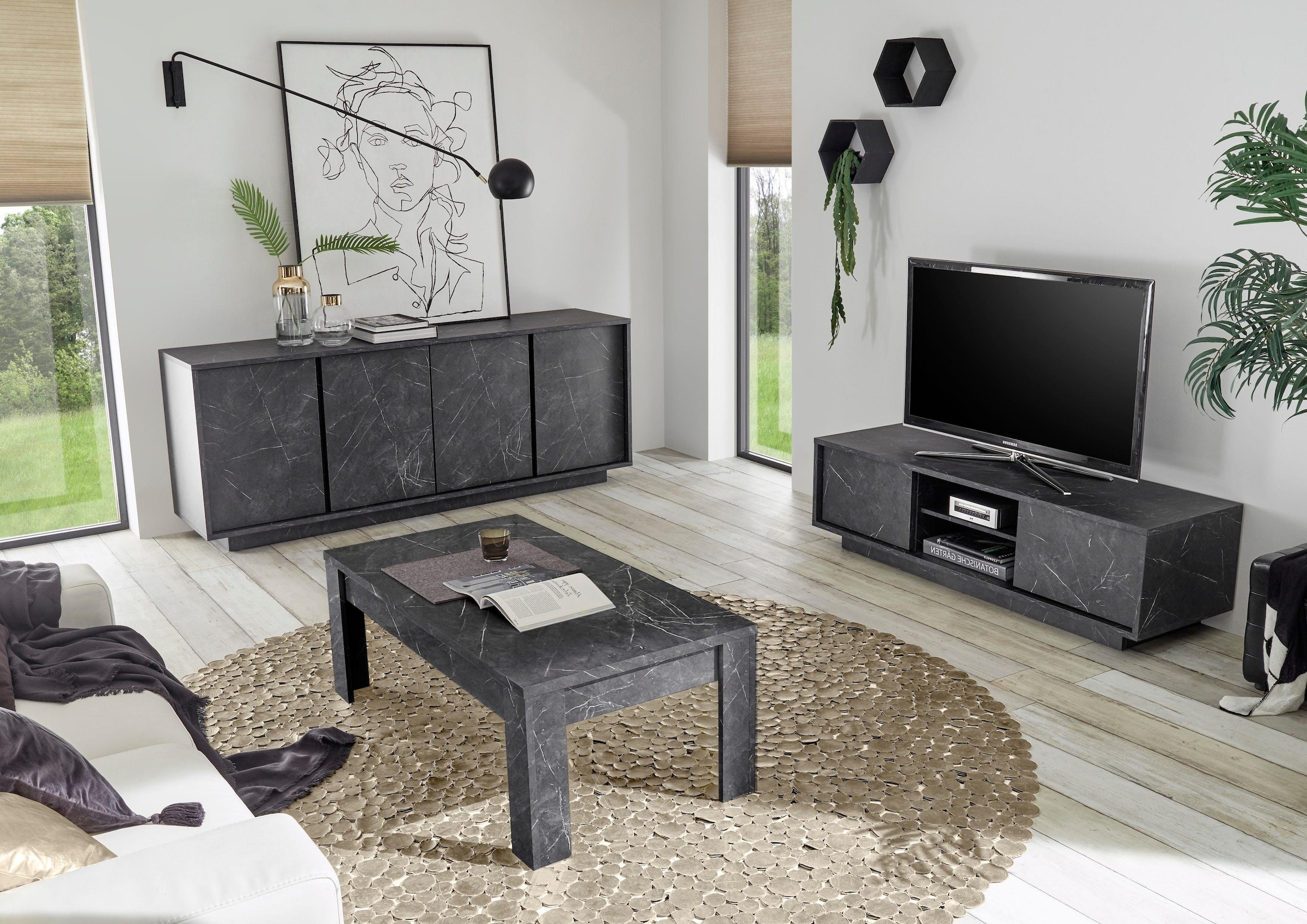 INOSIGN Sideboard »Carrara« grifflos