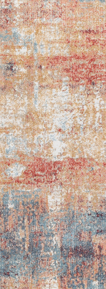 Binnen-/buitenkleed rood/blauw 80x220 cm SAMIRA