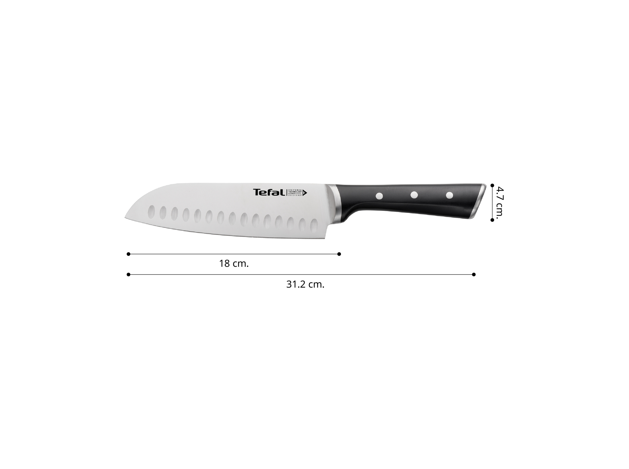 FACA ICE FORCE TEFAL SANTOKU 18CM