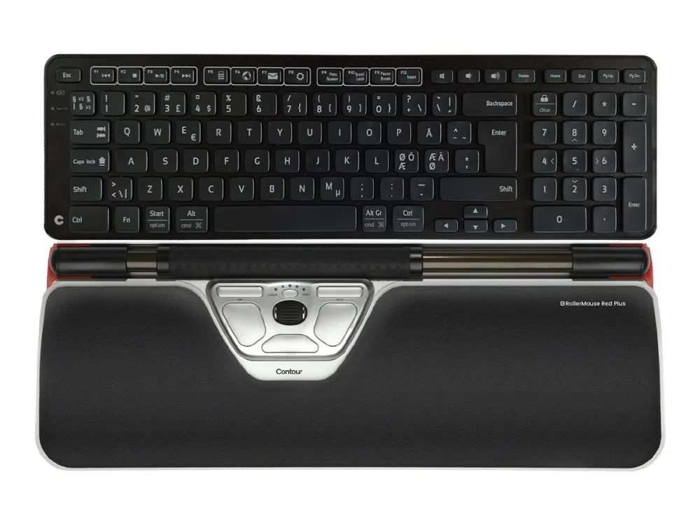 Contour RollerMouse Red Plus Wireless - Sæt med mus og tastatur - trådløs