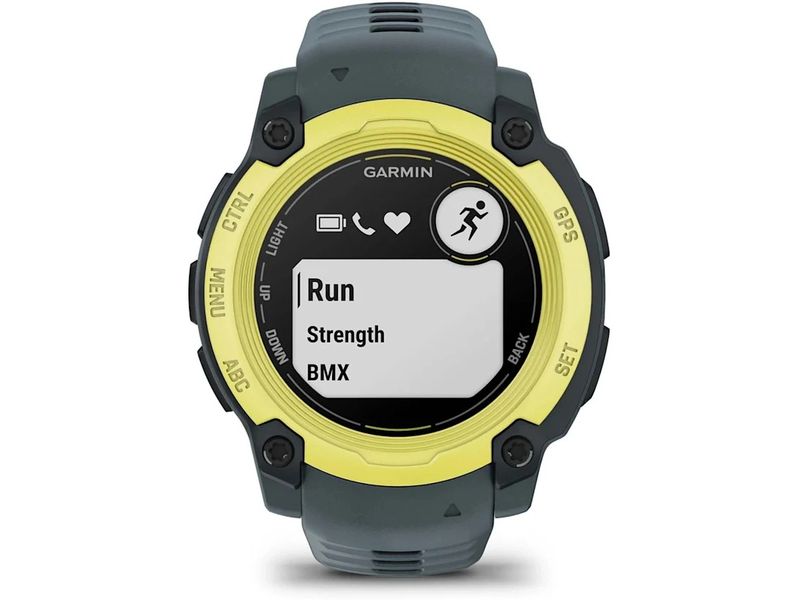 GARMIN Sportuhr Instinct E Lime 40 mm Multisportuhr für In- und Outdoor mit Silikon-Wechselarmband 20 mm