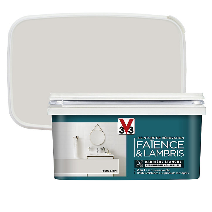 Peinture de rénovation faïence et lambris V33 plume satin 2L