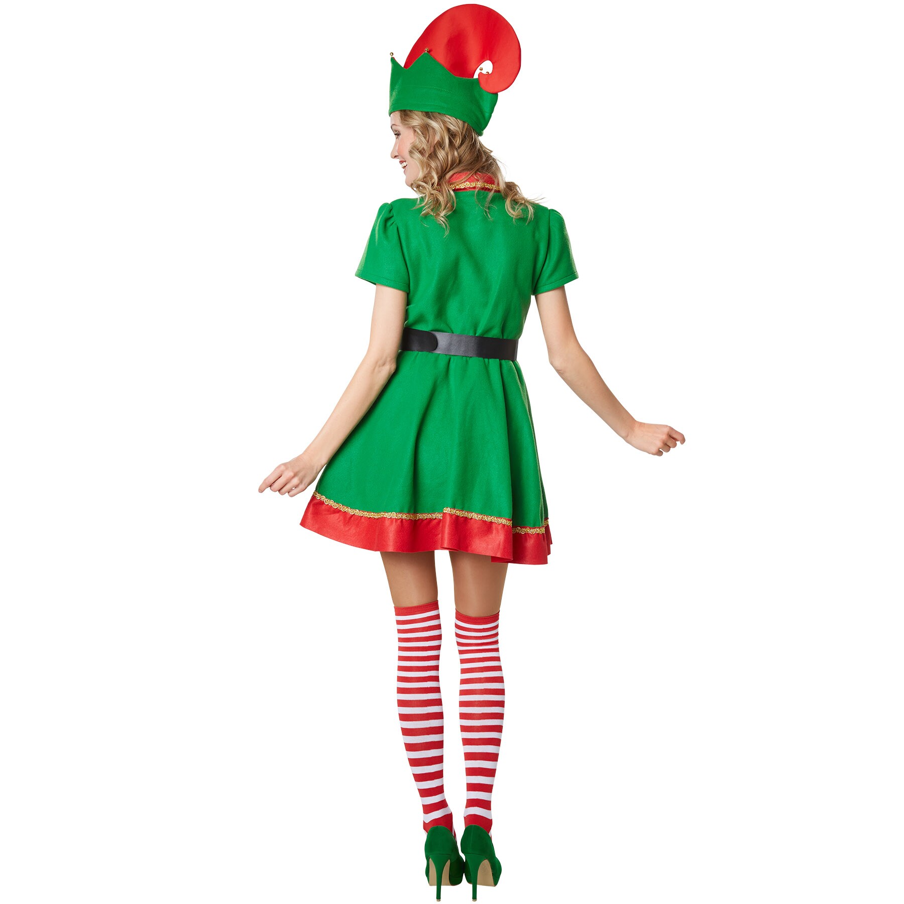 tectake® Frauenkostüm Fleißige Weihnachtselfe