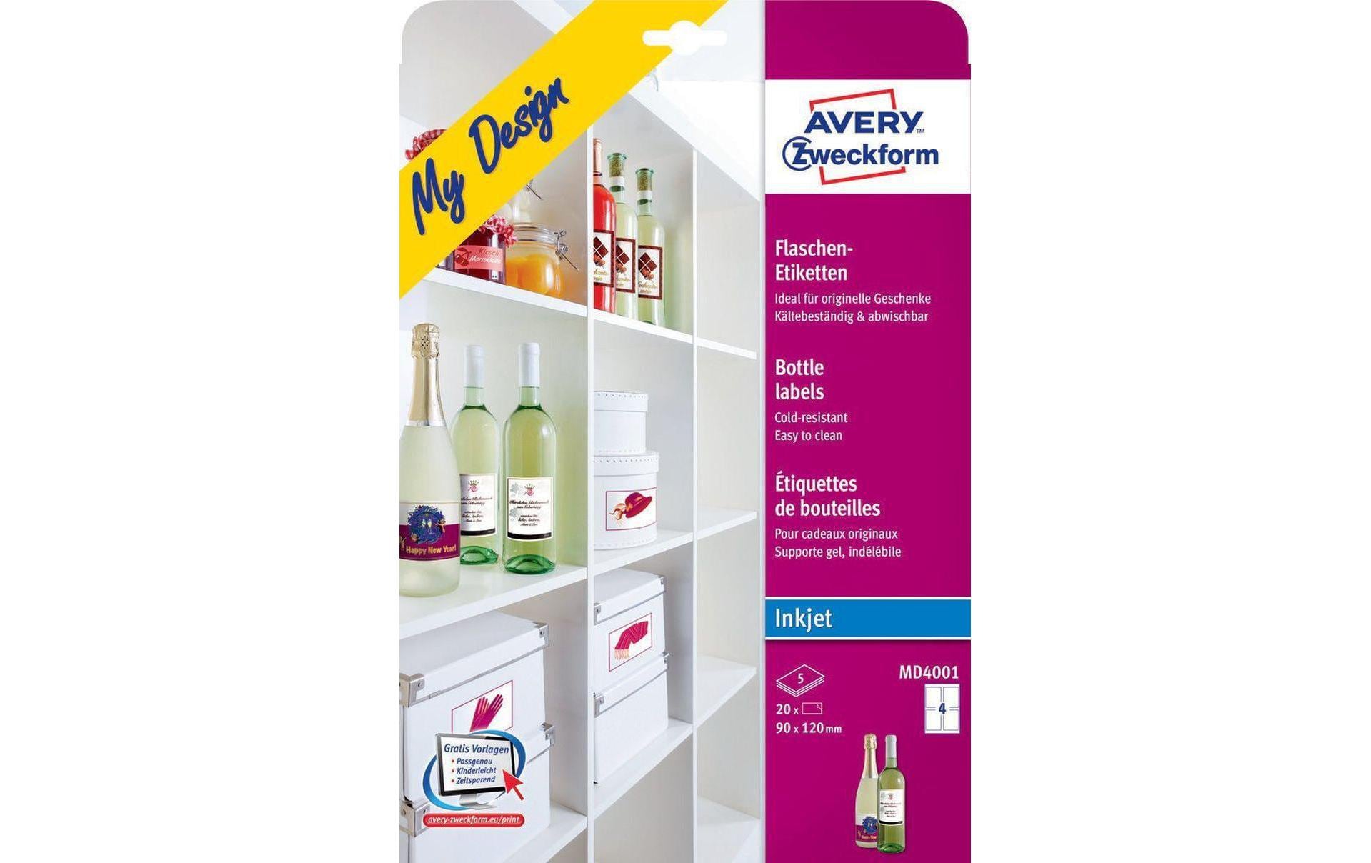 Flaschen-Etiketten MD4001 90 x 120 mmIdeal für originelle Geschenke