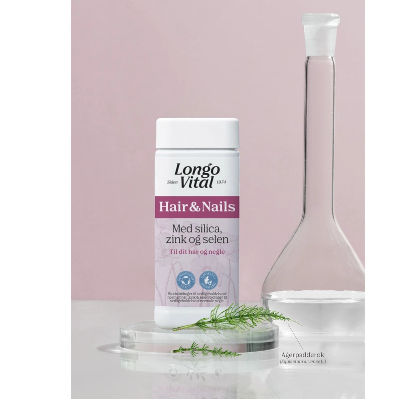 LongoVital Hair & Nails med silica, zink og selen 180 Pieces