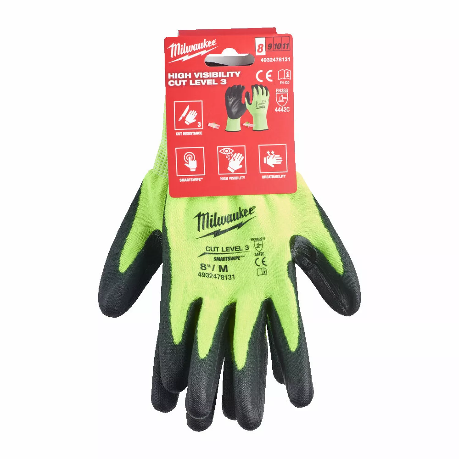 Milwaukee 4932478133 Hi-vis werkhandschoenen - snijklasse 3/C - 10/XL