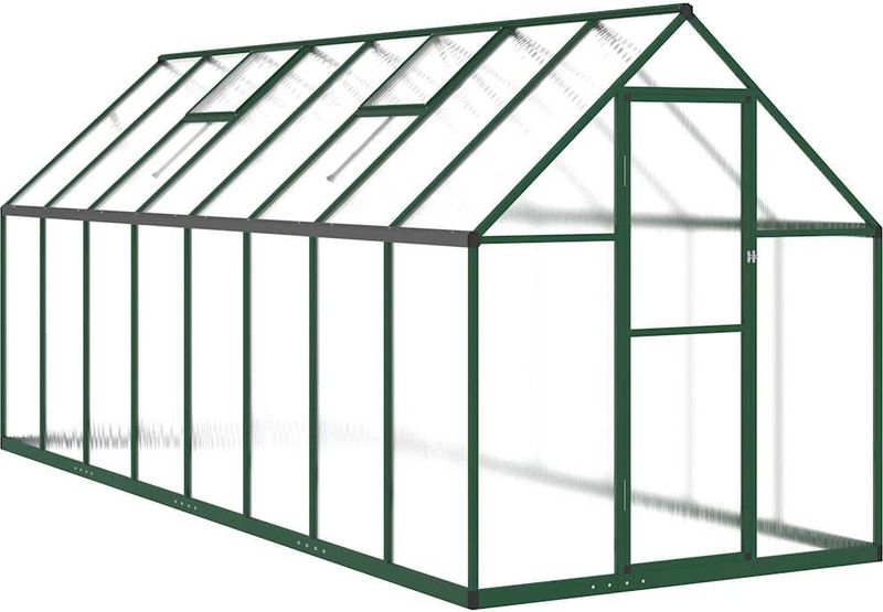 vidaXL - Tuinkas - Groen - Aluminium - Weerbestendig en Stevig Frame