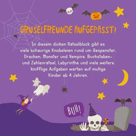ars Edition Mein schauriger Rätselblock
