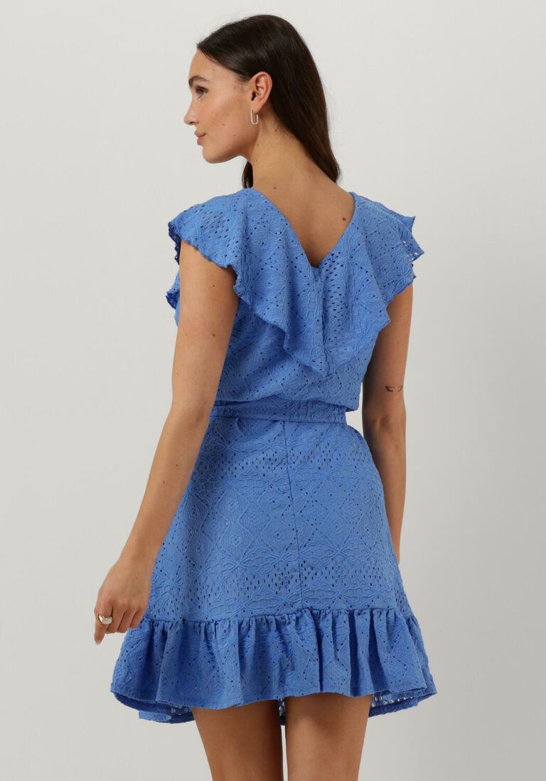 OBJECT blauwe object mini jurk objfeodora s/l dress