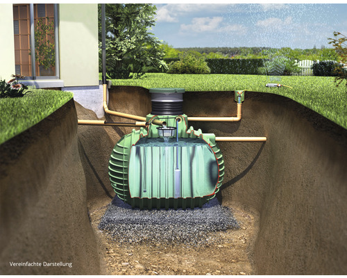 GARANTIA Columbus PROline 3700 L ondergrondse regenwatertank (levering gratis aan huis, ongeladen)