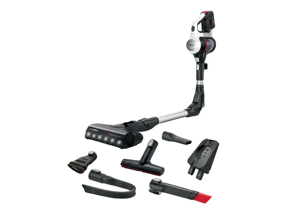 Bosch Unlimited 7 BCS711XXL - Støvsuger - pind/håndholdt (2-i-1) - uden pose - ledningsfri - hvid - 1 batteri, inkluderet oplader
