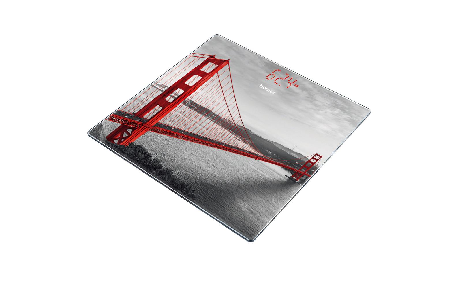Personenwaage GS 215 San Francisco Grau; RotGlaswaage
