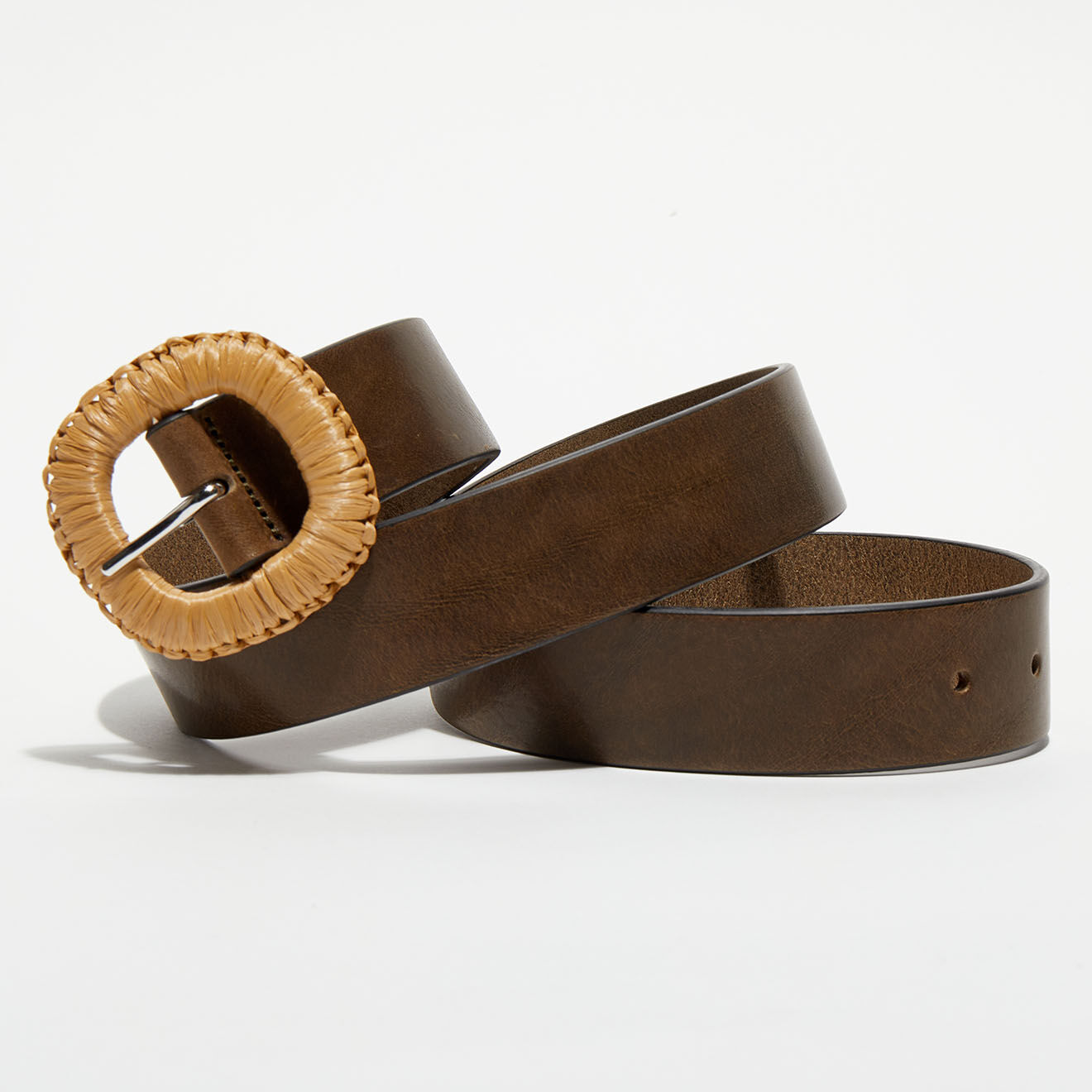 Hartford Ceinture en Cuir Annia kaki/marron