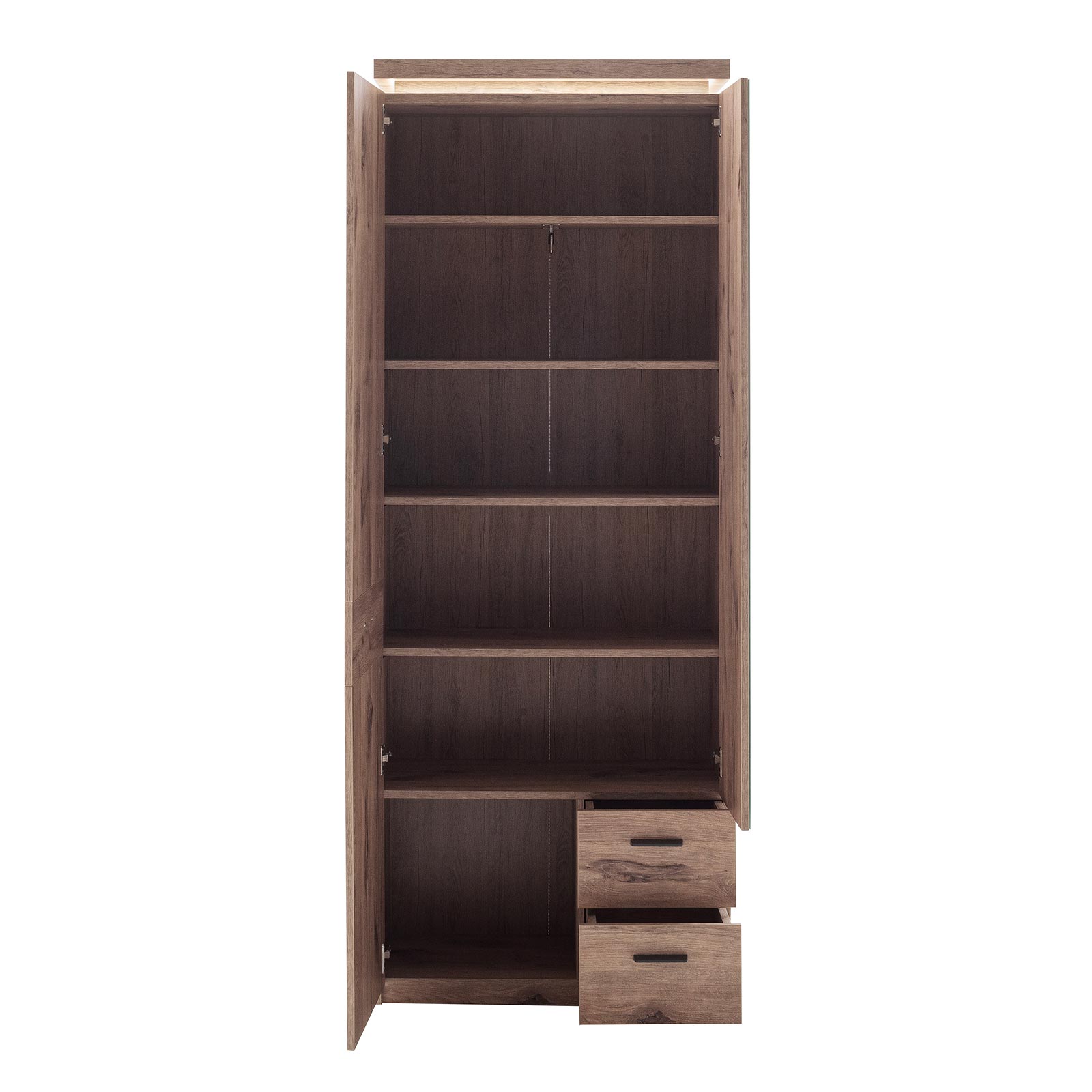 Garderobenschrank - Viking Oak - LED-Beleuchtung - 198 cm