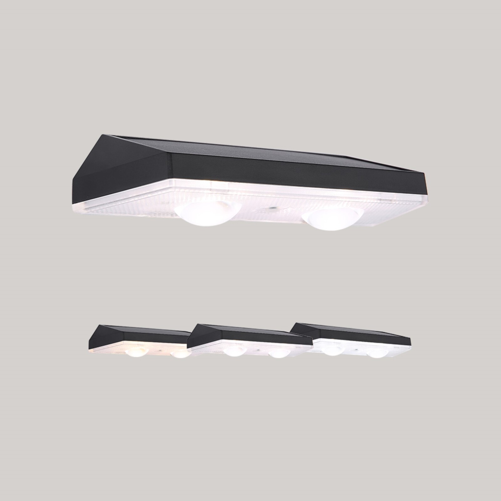 Solarleuchte - schwarz - 14 cm breit