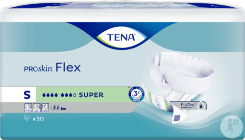 Tena Proskin Flex Super Change Complet Absorbant Avec Ceinture Flexible Taille S 30 Pièces