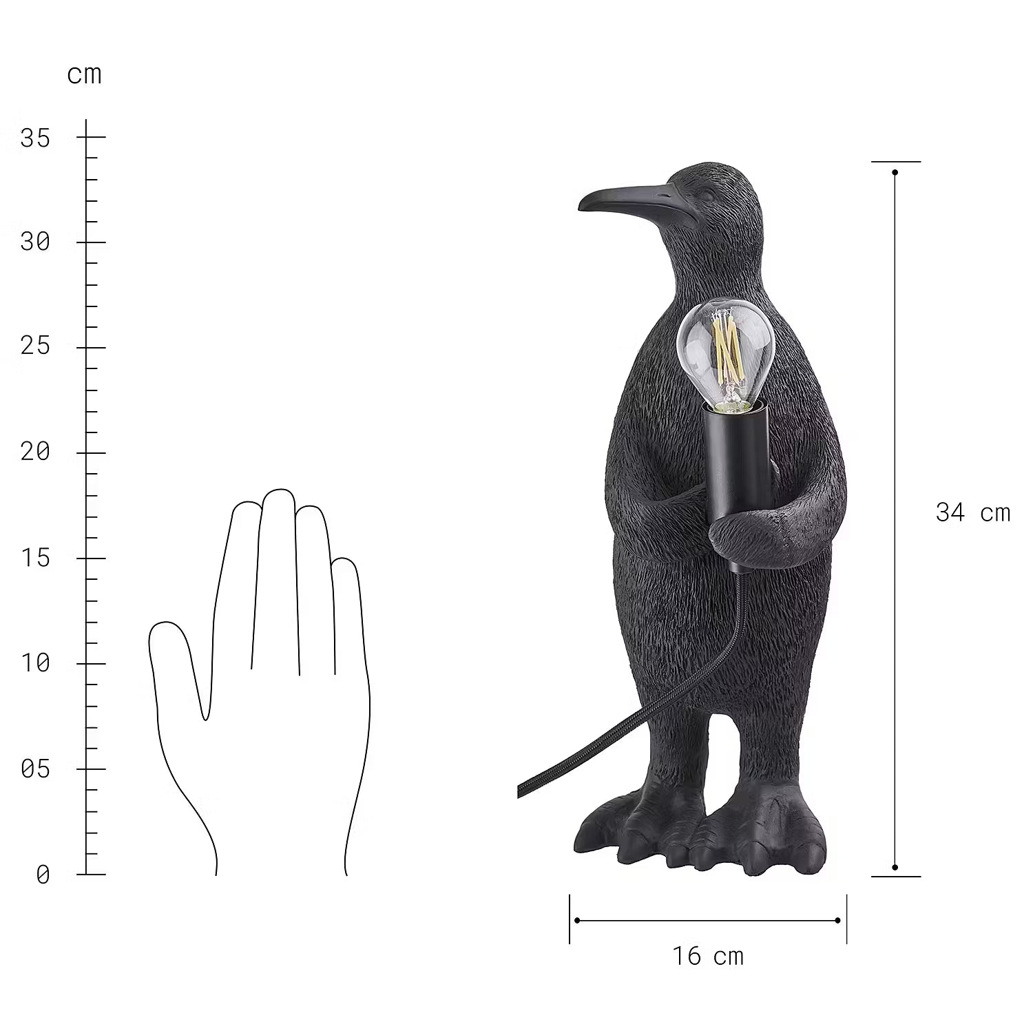 RINALDO Tischleuchte Pinguin