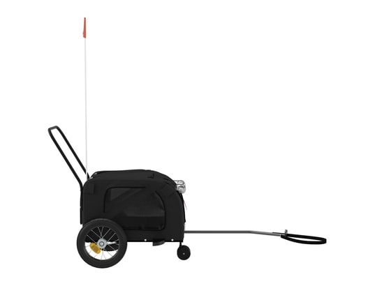 VIDAXL - Remorque de vélo pour chien noir tissu oxford et fer