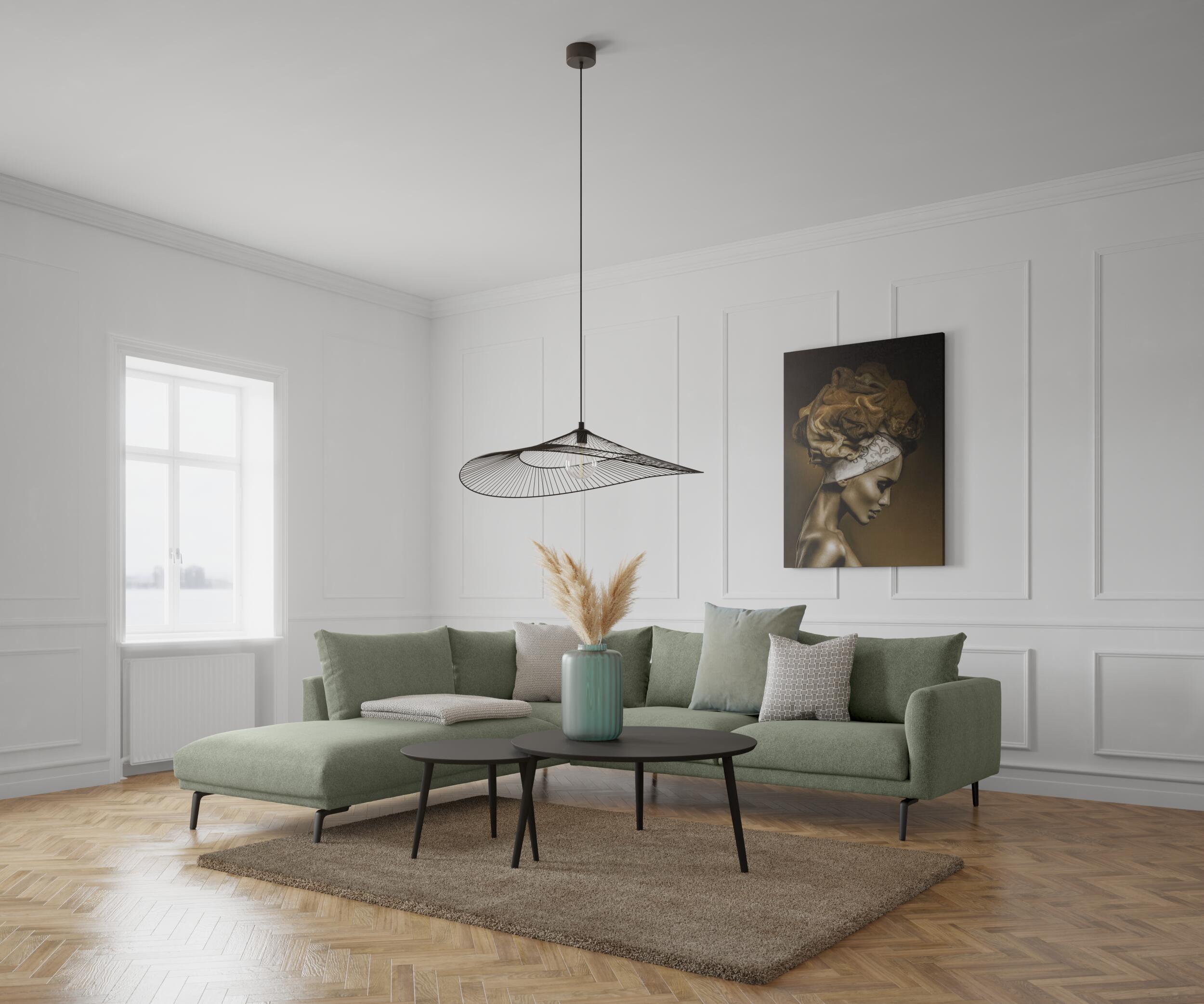 Hallsberg venstrevendt sofa med pufafslutning