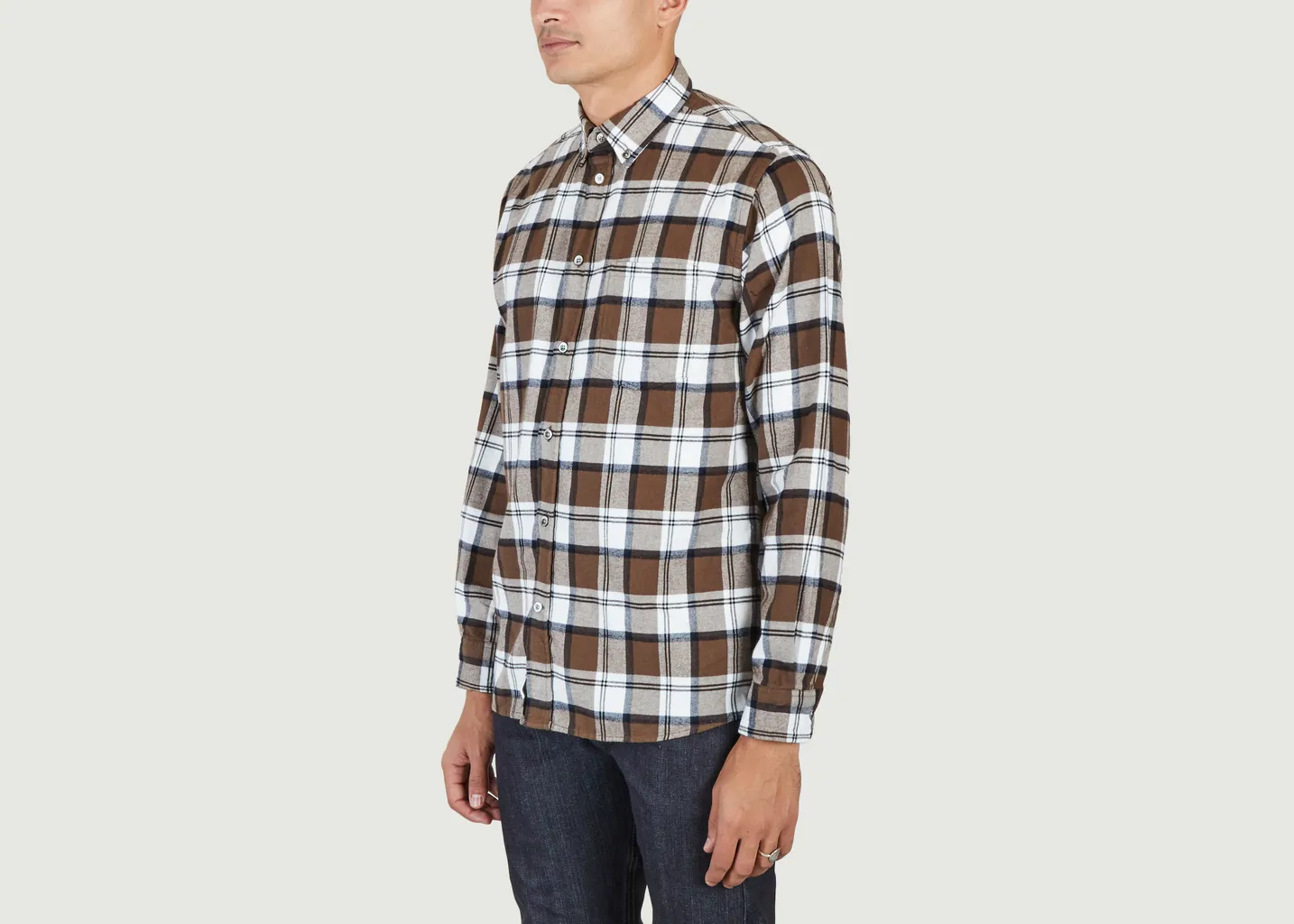 Chemise Anton en flanelle brossée à carreaux Norse Projects