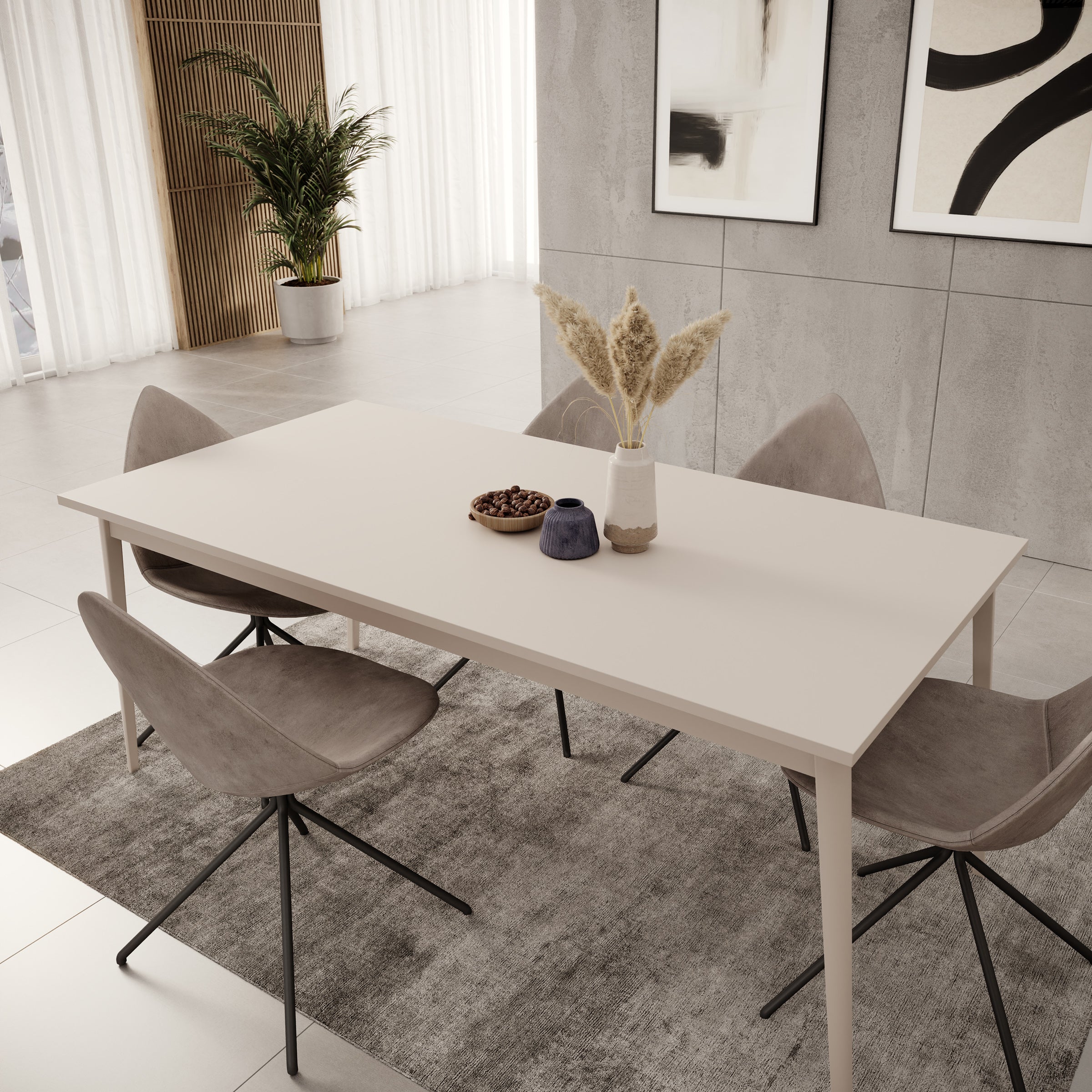 Reunion - Eetkamertafel - Beige - 180x75x90 cm