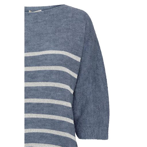 Fransa Stribet Striktrøje, Jeans Blue, S/M