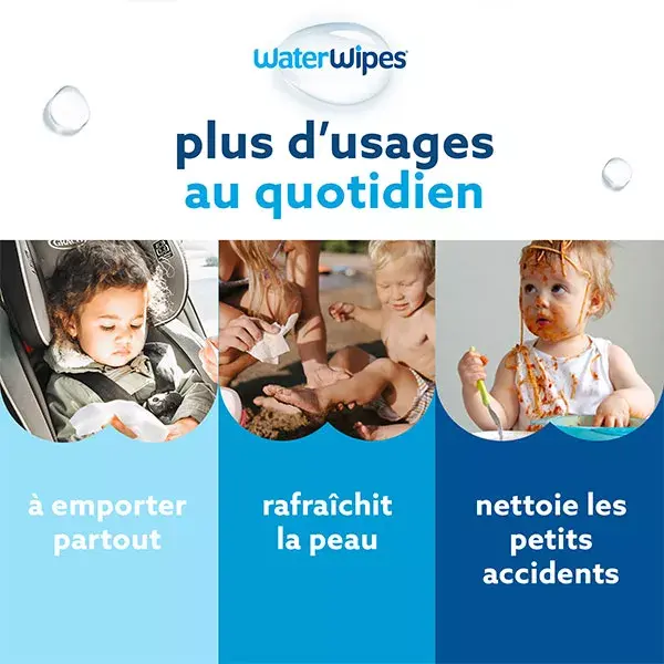 WaterWipes Lingettes Pures Lot de 4 + 1 gratuit