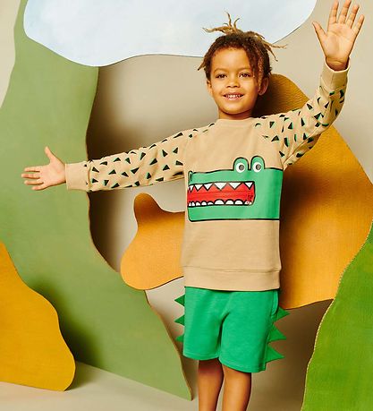 Stella McCartney Kids Sweatshorts - Grün m. Vielen Dank