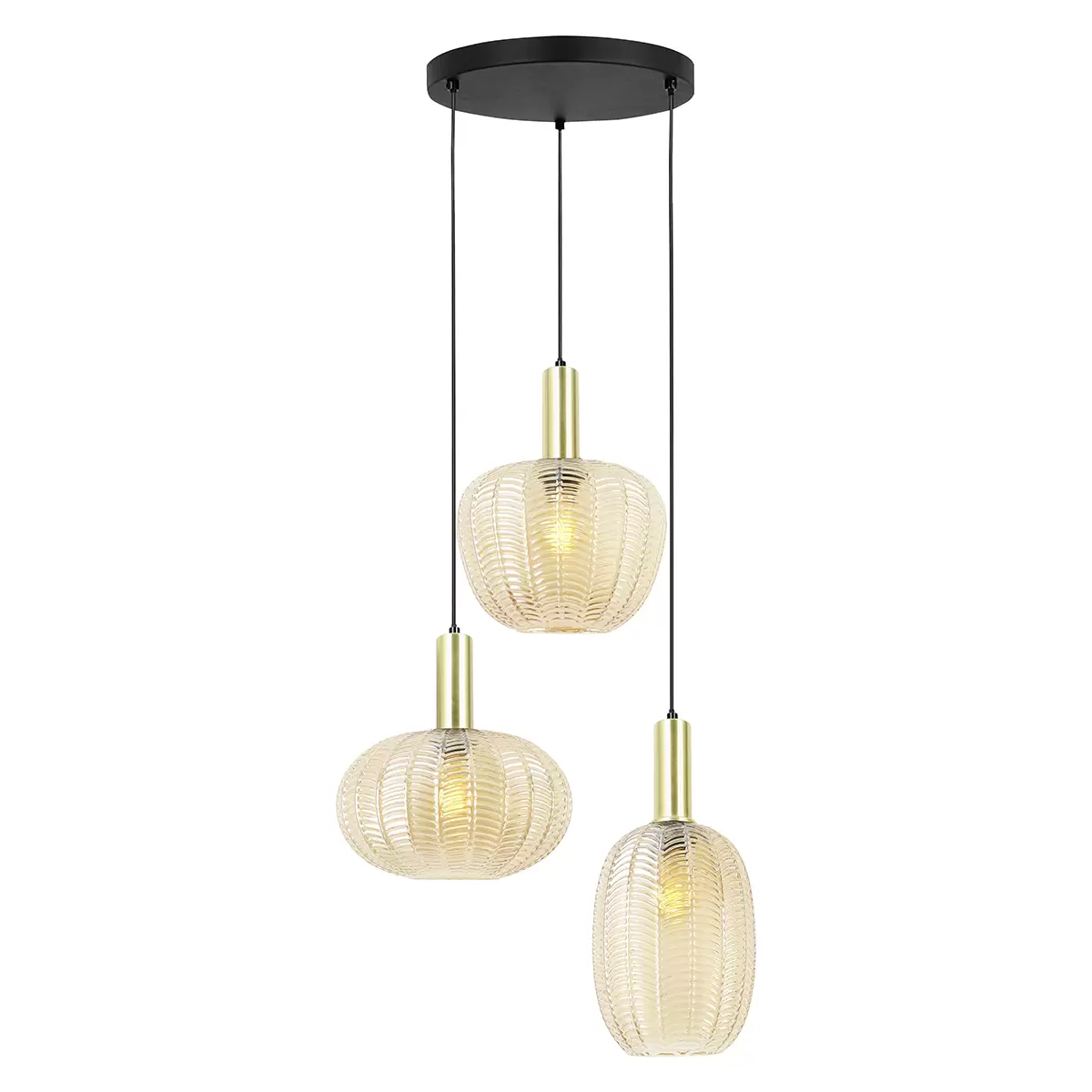 Pendelleuchte Jil gold,schwarz