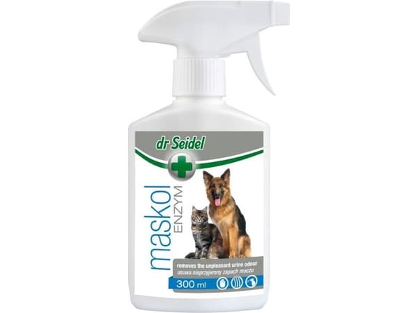 dr Seidel Maskol Enzym, Spray, Teppe, Møbel, Laminat, Parkett, Rug, Skrapestang, Flis, Møbeltrekk, Urin, Betong, Plast, Tekstil, 300 ml, Pumpe dyse