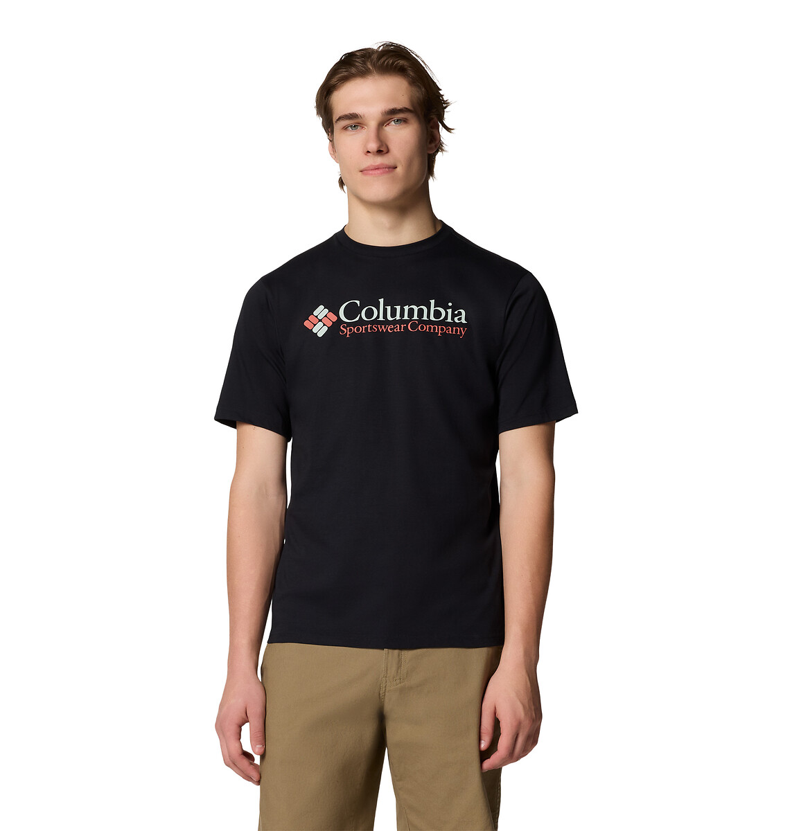 COLUMBIA<br>Camiseta de manga curta com logo no peito essencial