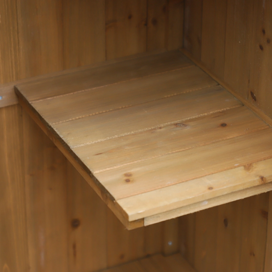 Outsunny Gartenschrank mit Bitumenpappe natur