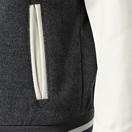 Veste Teddy Enfant QQ160Q22 Gris Anthracite Chiné