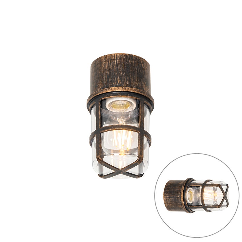 Vintage buitenwandlamp, zwart, IP54 - Kiki